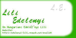 lili edelenyi business card